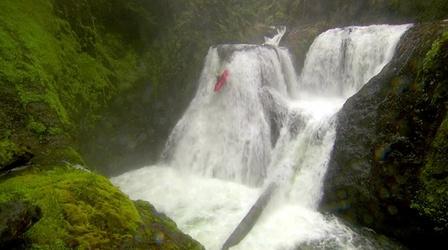Video thumbnail: Oregon Field Guide Waterfall Kayaking-Summer Ski Camps-BTS: Waterfall Kayaking