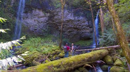 Video thumbnail: Oregon Field Guide Waterfall Hunters, Moving Meacham Creek & Christmas Ships
