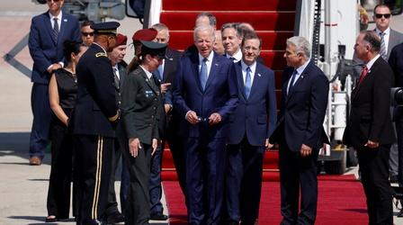 Video thumbnail: PBS NewsHour Biden embarks on first trip to Israel since taking office