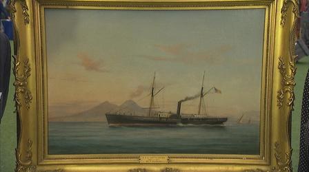 Video thumbnail: Antiques Roadshow Appraisal: 1875 Tommaso De Simone "The USS Gettysburg" Oil