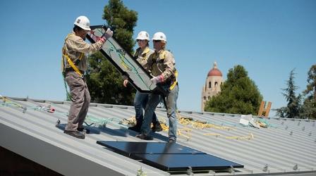 Video thumbnail: QUEST Stanford students debut solar-powered prefab home