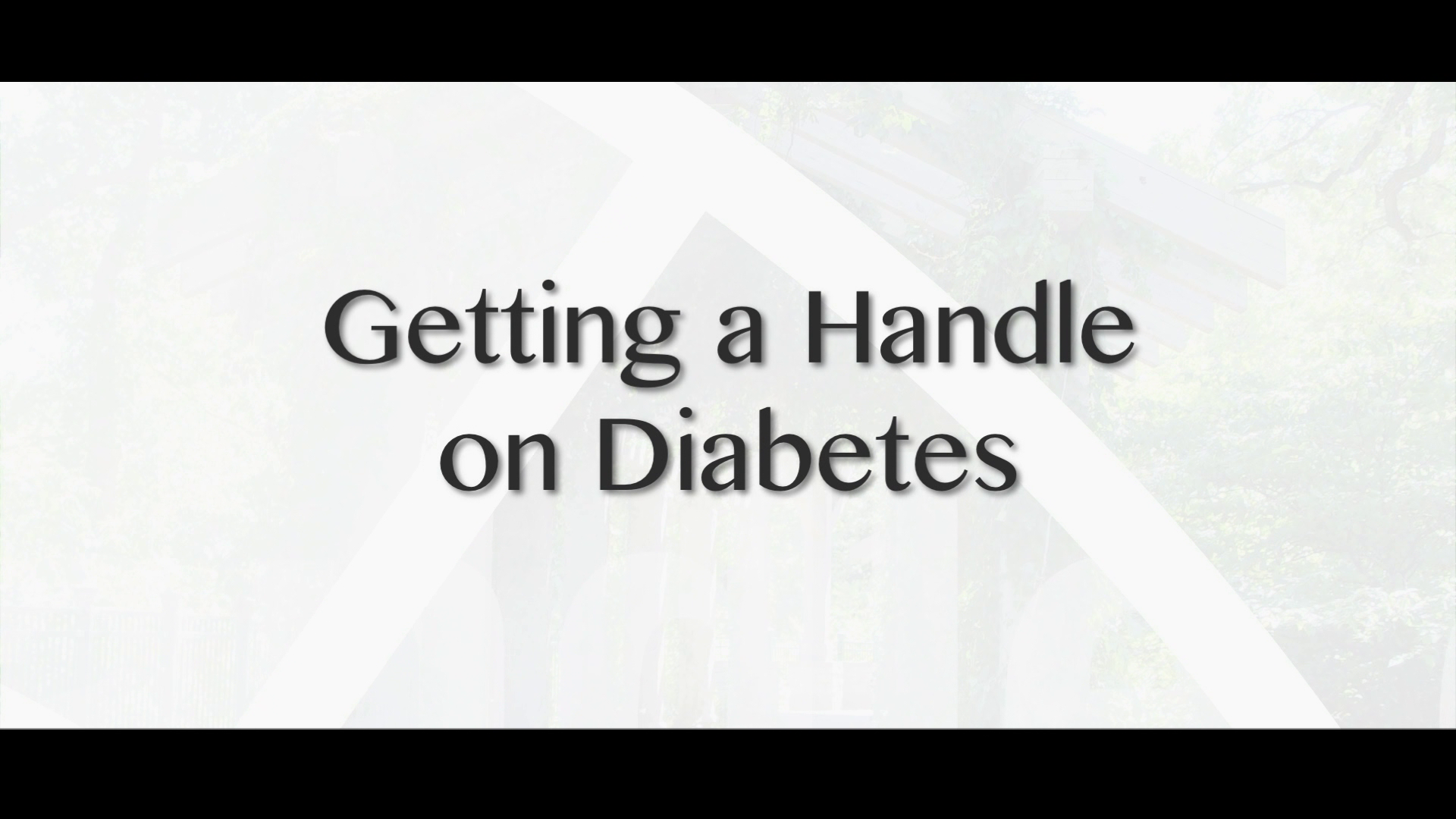 Getting A Handle On Diabetes