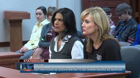 Video thumbnail: Statehouse Senate Bill 102 Human Trafficking 