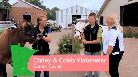 Video thumbnail: Minnesota 4-H: Growing True Leaders Caleb and Carley Vinkemeier