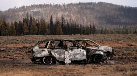 Video thumbnail: PBS NewsHour Extreme U.S. West wildfires creating lightning, fire whirls