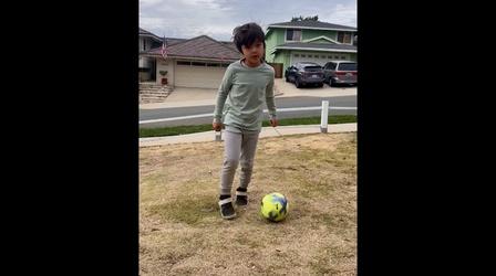 TOMIO SHOWS SOCCER MOVES!