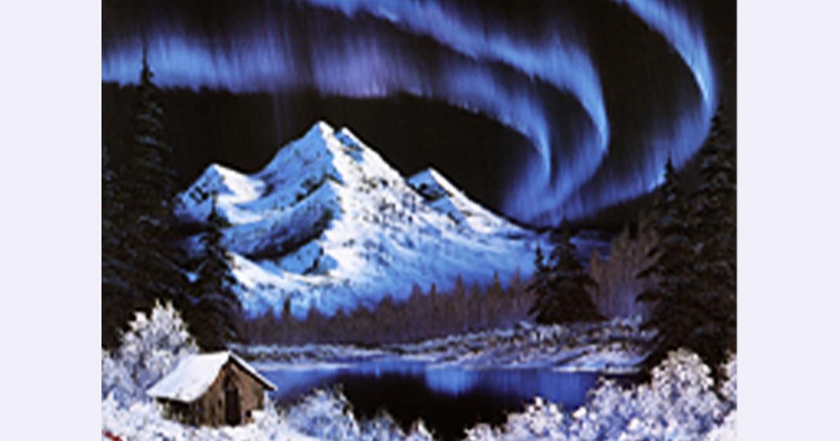 Bob Ross Replica Northern Lights Painting by Theodore Brooks - Pixels