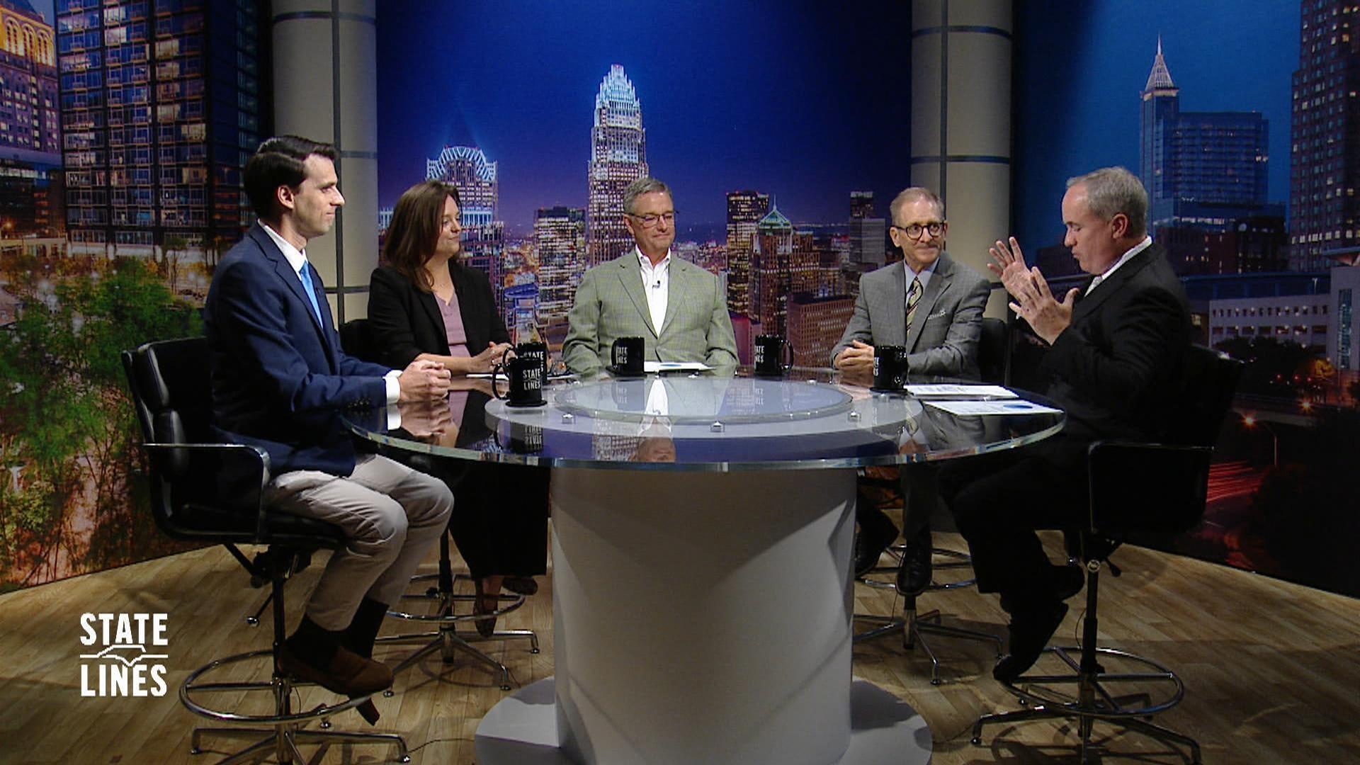 Host of State Lines, Kelly McCullen and panelists.