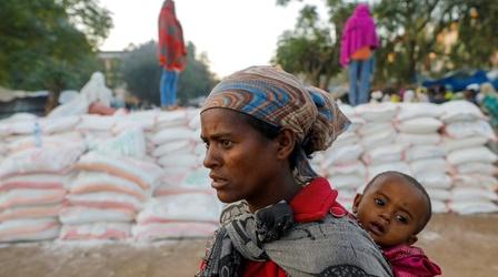 Video thumbnail: PBS NewsHour Ethiopia withholding food, fuel and other aid from Tigray
