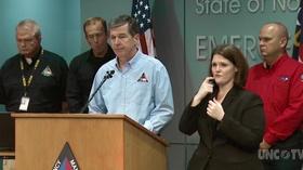 Video thumbnail: NC Emergency Management and Weather NC Gov. Cooper: Hurricane "Florence": 12PM - 9/18