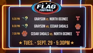 Grayson, Cedar Shoals, North Oconee | Flag Football: Week Two