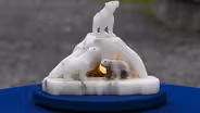 Appraisal: Italian Art Deco Alabaster Polar Bear Lamp