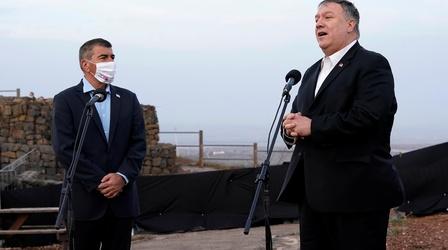 Video thumbnail: PBS NewsHour Pompeo’s ‘unprecedented’ trip to the occupied West Bank