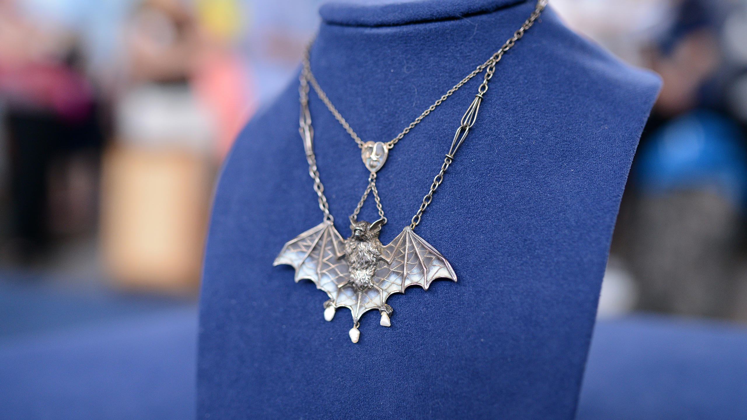 🦇CARPE NOCTEM🦇 Handmade Sterling Silver Bat Necklace with Black Tourma –  RisingTides