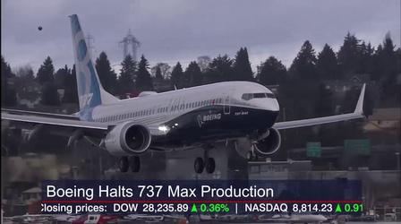 Video thumbnail: Chicago Tonight Crain’s Headlines: Boeing to Suspend 737 Max Production