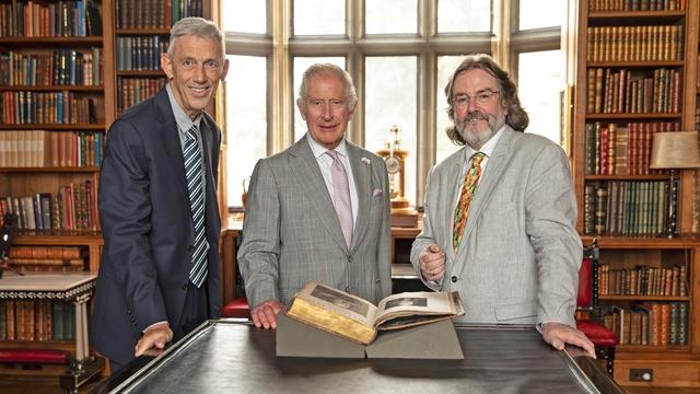 King Charles III Examines the First Folio of King Charles I