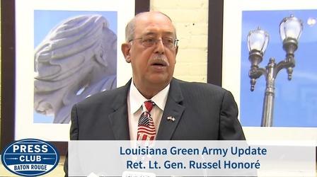 Video thumbnail: Press Club Louisiana Green Army Update | Ret. Lt. Gen. Russel Honoré