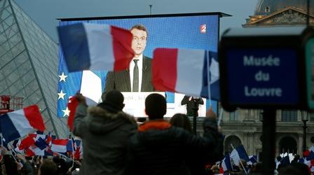 Video thumbnail: PBS NewsHour Macron declares ‘new page of our history’ in France