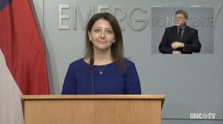 Video thumbnail: NC Emergency Management and Weather 12/10/20:Coronavirus Briefing with Secretary Cohen (English)