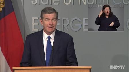 Video thumbnail: NC Emergency Management and Weather 6/24/20 Governor Cooper Briefing (ASL)