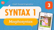 Syntax 1 - Morphosyntax