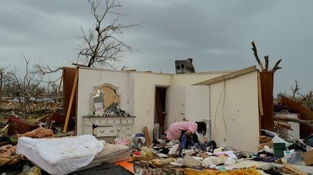 Video thumbnail: PBS NewsHour News Wrap: Drone footage shows Mississippi tornado’s damage