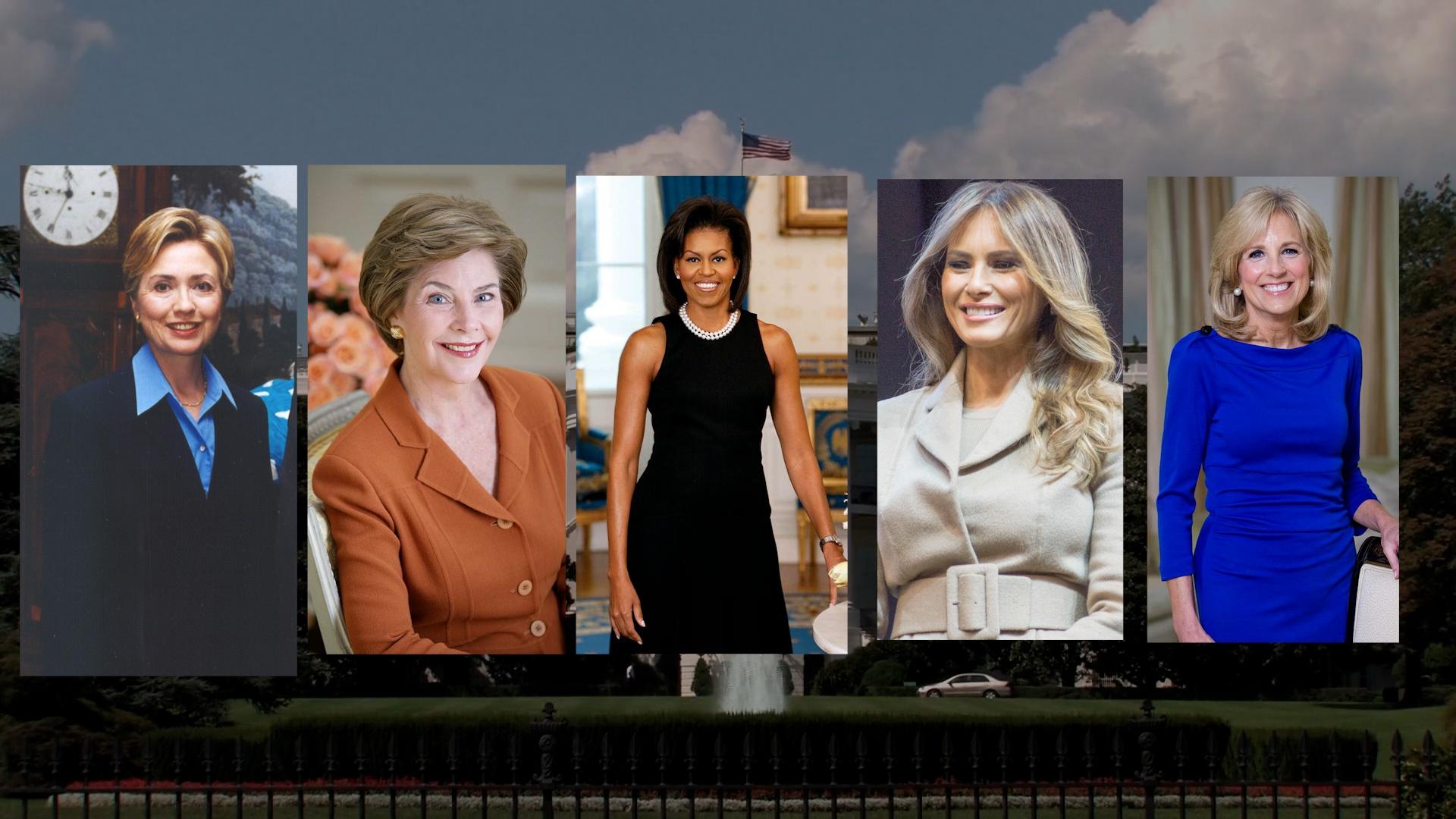 History of First Ladies from Hillary Clinton to Jill Biden