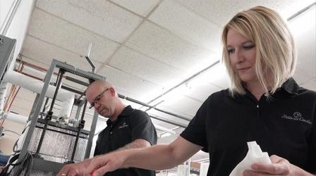 Video thumbnail: Iowa PBS Presents Iowa Entrepreneur: Milkhouse Candles & Aronia Berry Services