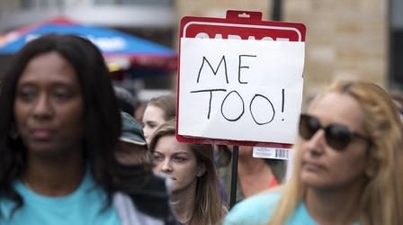 Video thumbnail: PBS NewsHour Half of female executives have faced workplace harassment