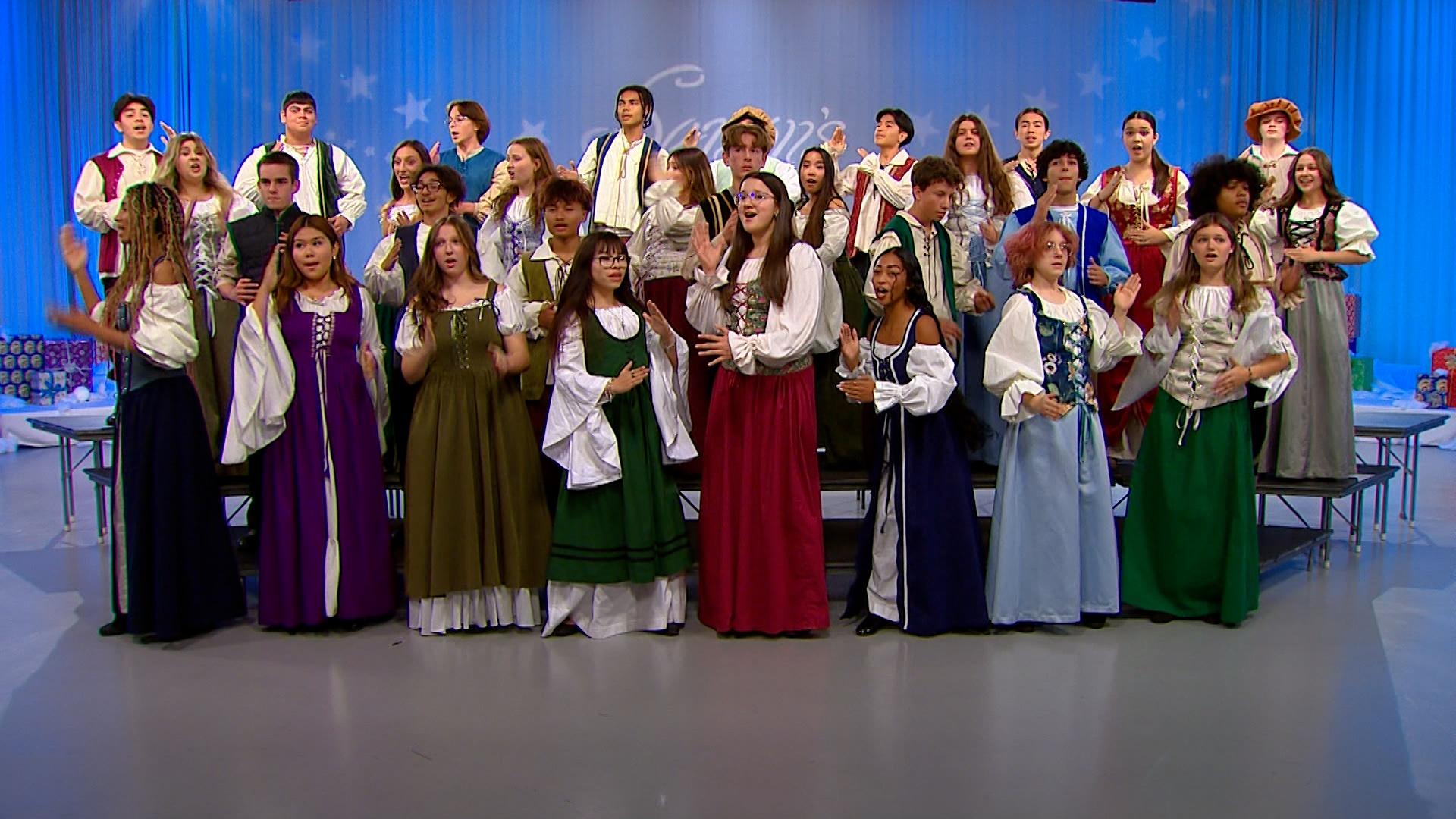 Students from Green Valley High School perform Parade of the Wooden Soldier.