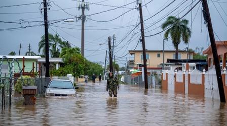 Video thumbnail: PBS NewsHour Puerto Rico hit with flooding, power outages from hurricane