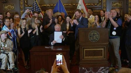 Video thumbnail: Almanac Marijuana legalization, Gov. Tim Walz, Native fabric store
