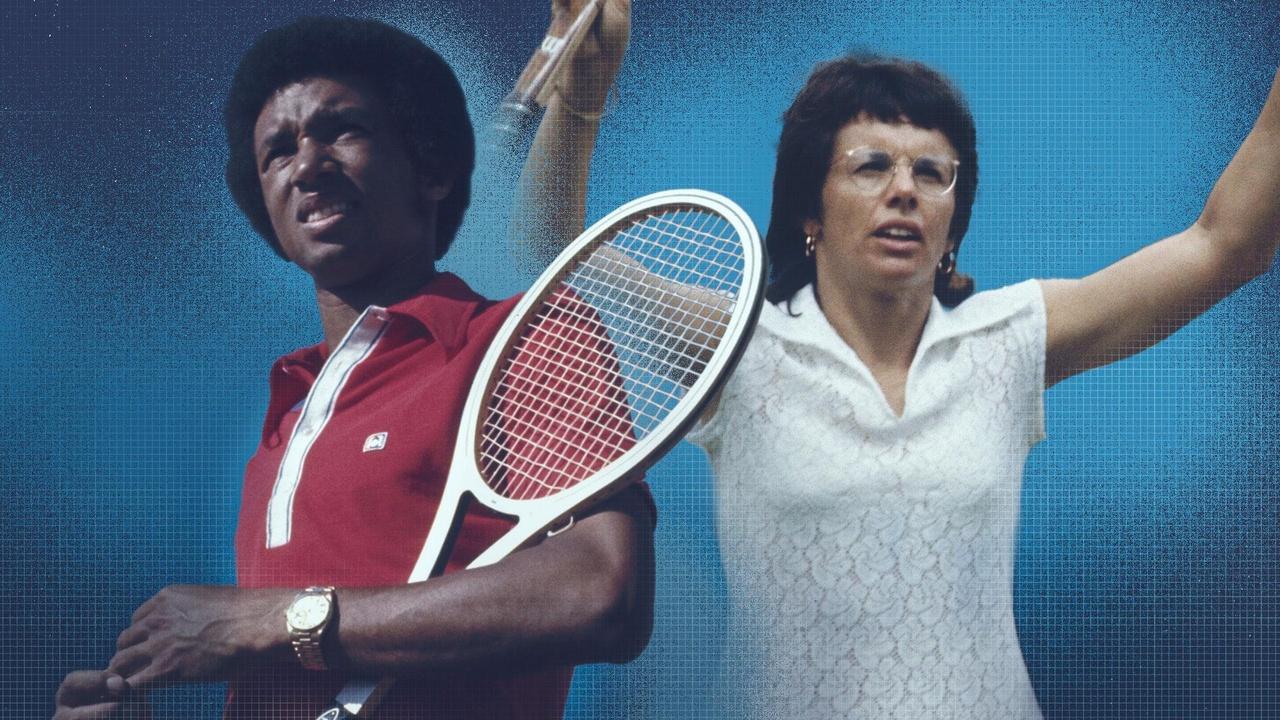 Gods of Tennis Billie Jean King and Arthur Ashe airing Thu, Aug 6 2:00 pm