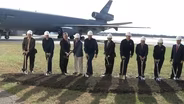 Officials celebrate groundbreaking of $146M aircraft hangar