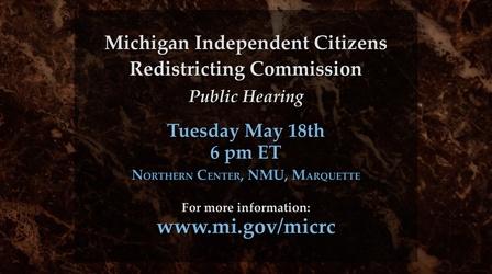 Video thumbnail: Media Meet Michigan Redistricting Commission Part 1