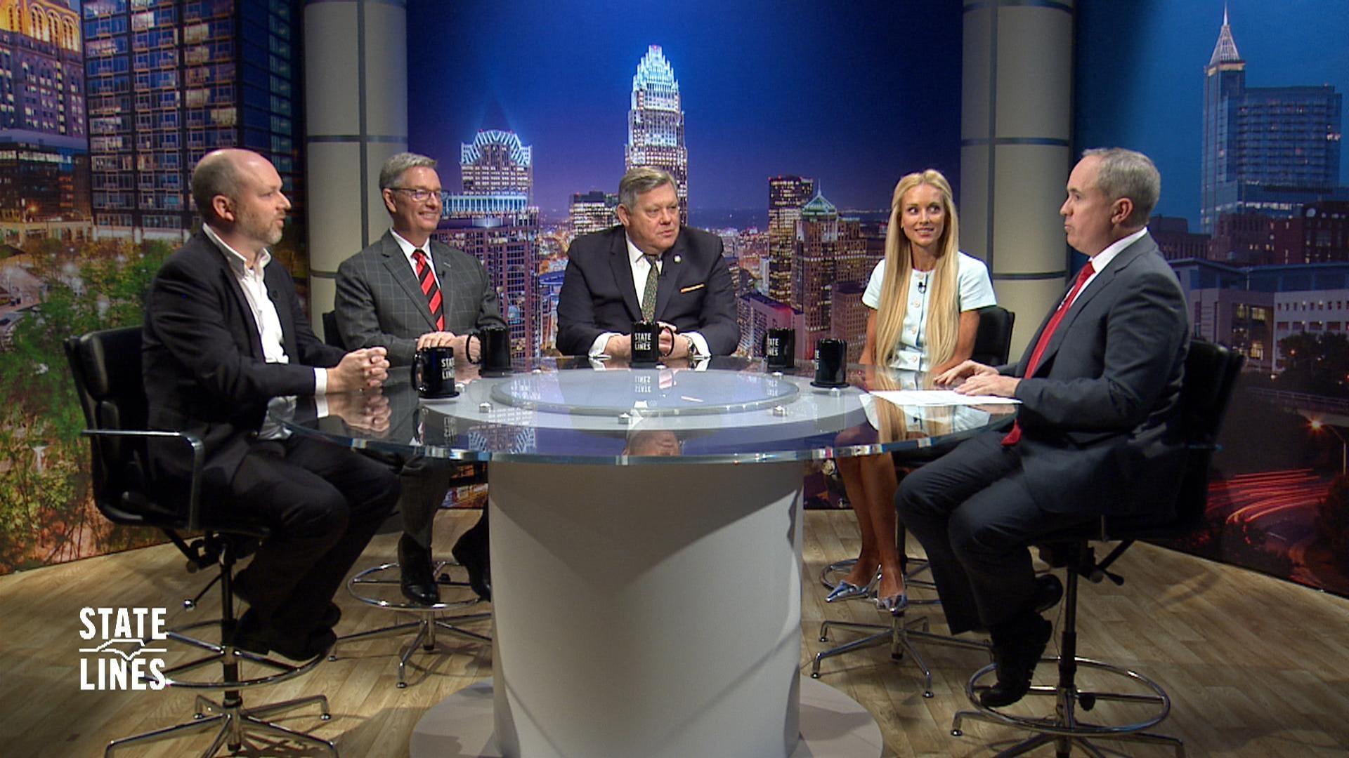 Host of State Lines, Kelly McCullen and panelists.