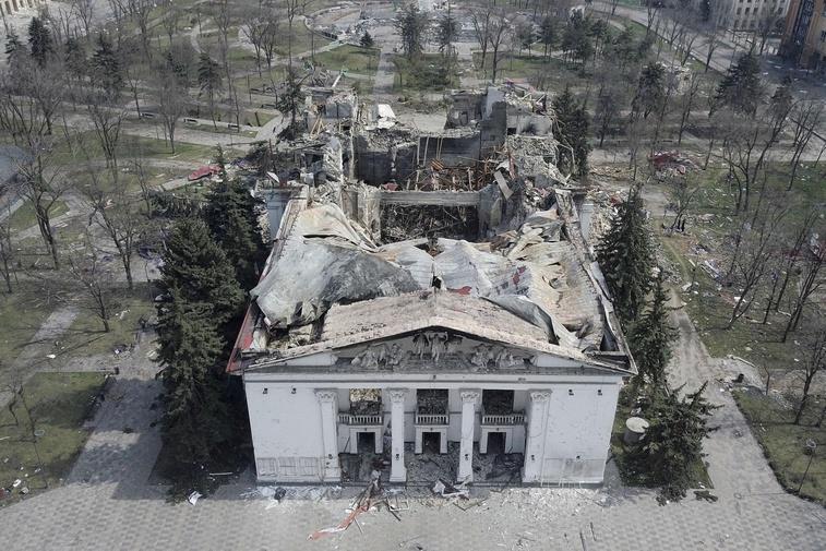 Mariupol theater strike exposed Russian brutality in Ukraine Poster