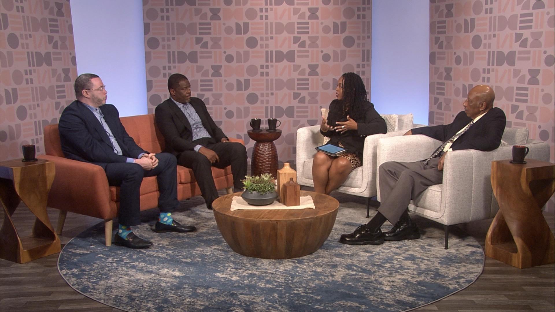 Host of Black Issues Forum Kenia Thompson and guests.