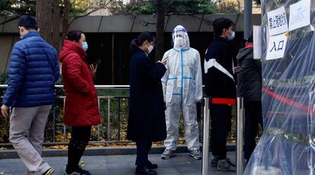 Video thumbnail: PBS NewsHour China's zero-COVID lockdowns spark rare public dissent