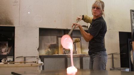 Video thumbnail: The Art Scene Artist Kiara Pellisier: Crumpling Hot Glass