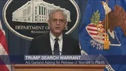 AG Garland Asking for Release of Trump Warrant to Public