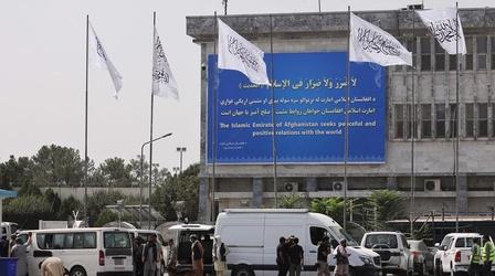 Video thumbnail: PBS NewsHour Taliban raises flag, forms govt., 20 years after 9/11