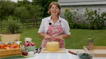 Video thumbnail: Around the Farm Table Cooking with Inga: Cheddar Bacon Tart