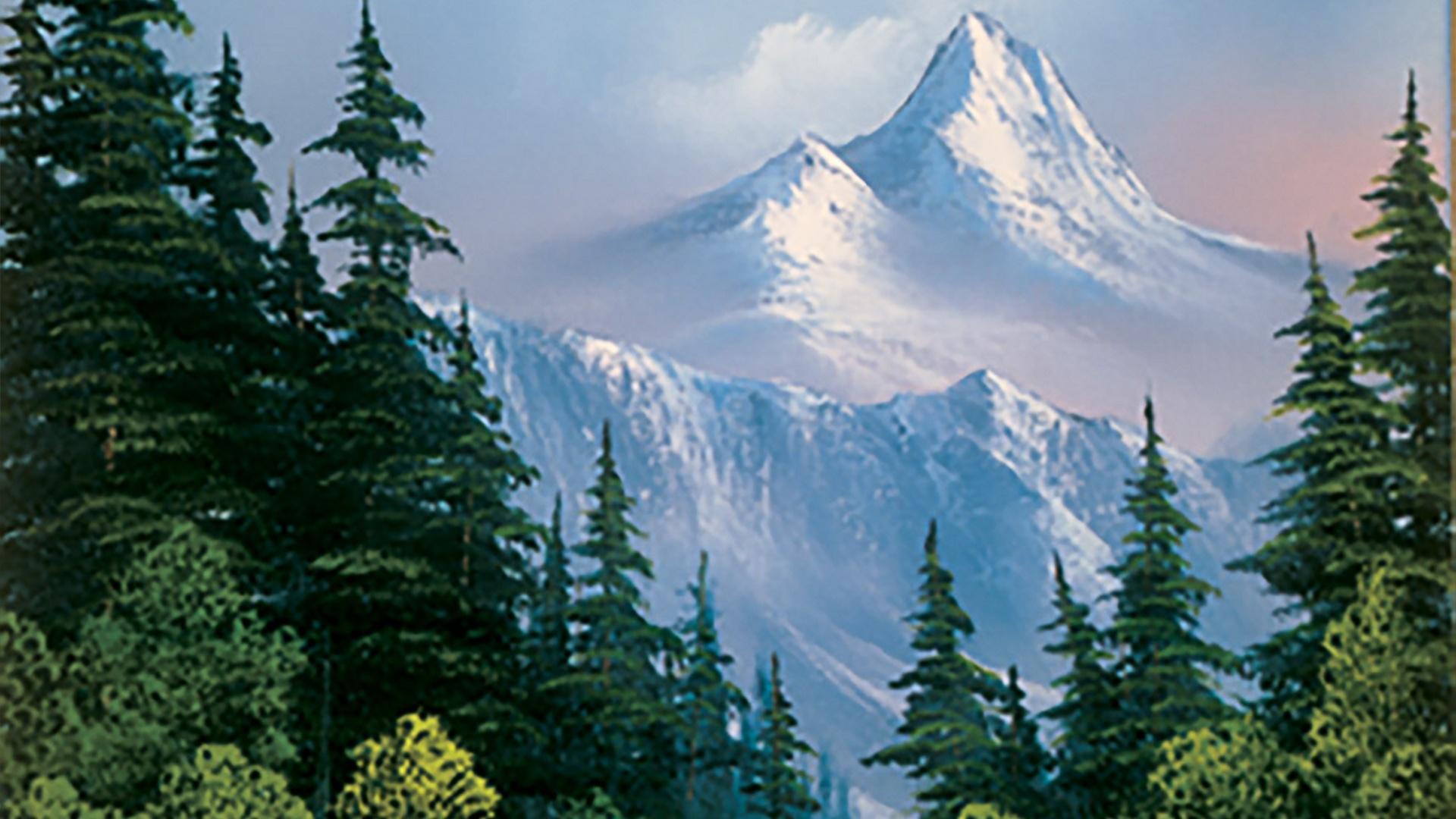 bob ross serenity painting