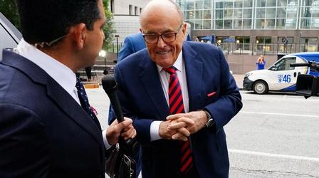 Video thumbnail: PBS NewsHour News Wrap: Rudy Giuliani appears before Georgia grand jury