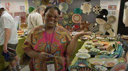 Video thumbnail: Craft in America International Folk Art Market basket weaver