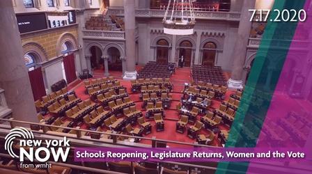 Video thumbnail: New York NOW Schools Reopening, Legislature Returns, Women and the Vote