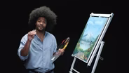 Behind the Scenes of the Bears’ Bob Ross-Themed Schedule Reveal With Rome Odunze