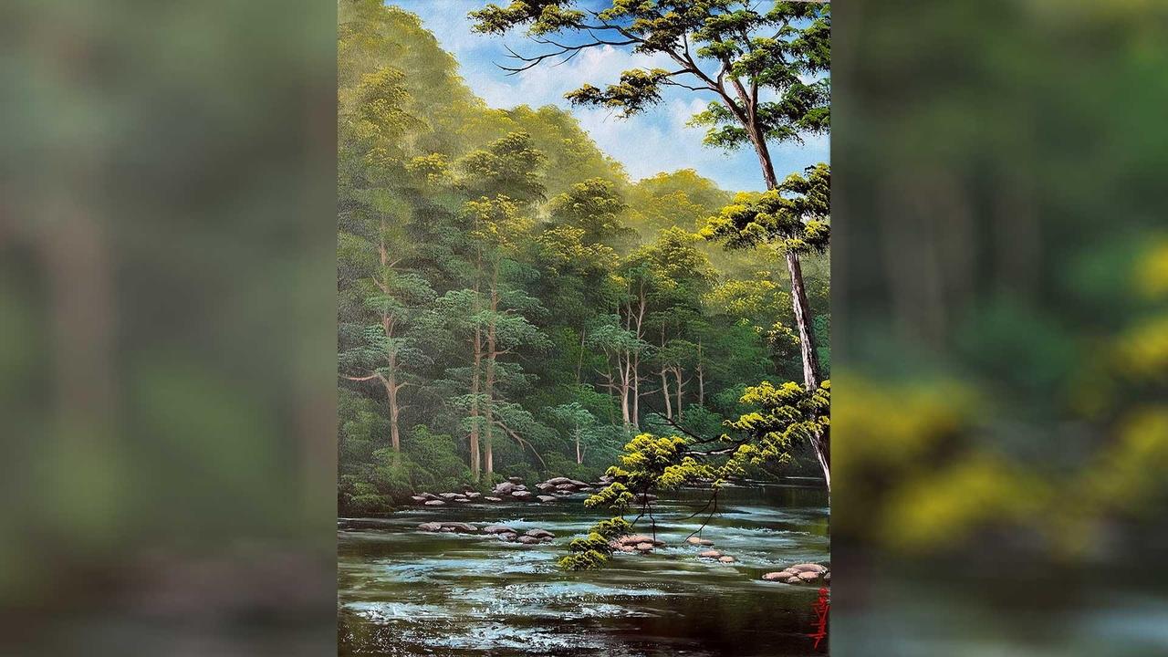 Joy of Painting With Nicholas Hankins: Bob Ross' Unfinished Season Nolichucky Summertime airing Wed, Apr 1 12:30 pm