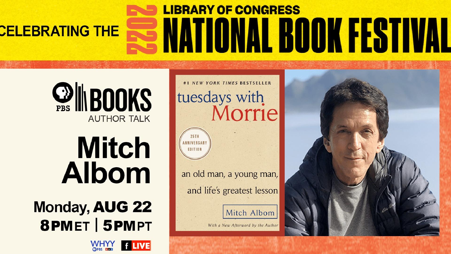 Author Talk Mitch Albom PBS Books THIRTEEN New York Public Media